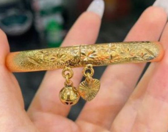 24k Gold Plated Thick Bangle
